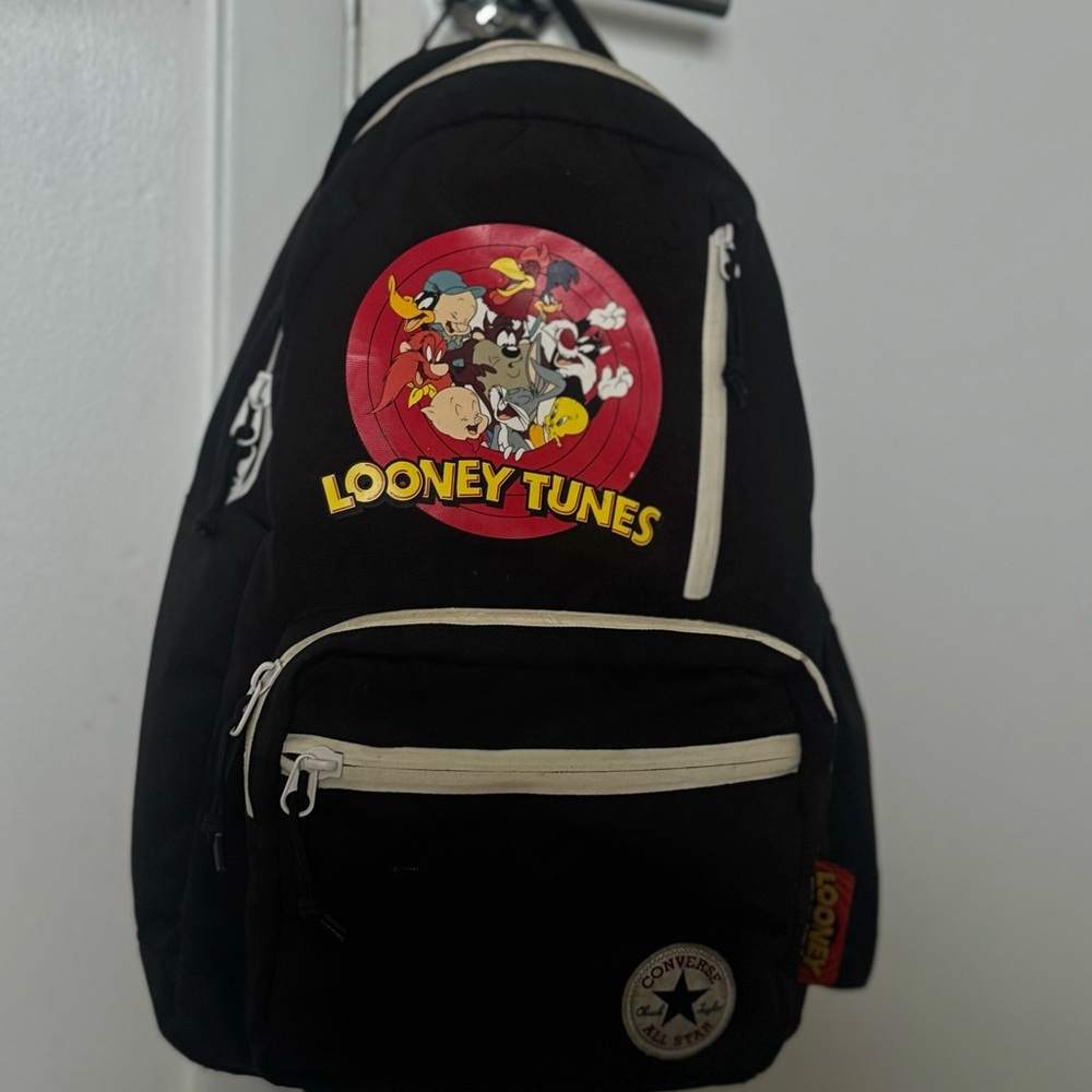 Vintage 90s Looney Tunes Converse Backpack- Rare Cartoon Graphic Bag